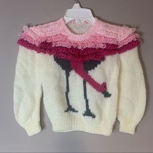 Vintage Popsicle 1990s Flamingo Bird Sweater